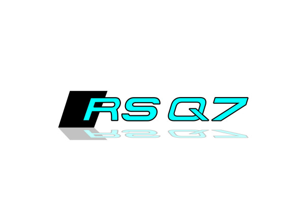 Rear Badge with logo Audi RSQ7 (type 1) - (MIXT design)