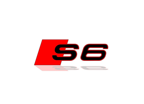 Rear Badge with logo Audi S6 - (MIXT design) Rear Badge with logo Audi S6 - (MIXT design)