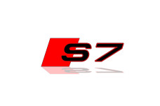 Rear Badge with logo Audi S7 - (MIXT design)