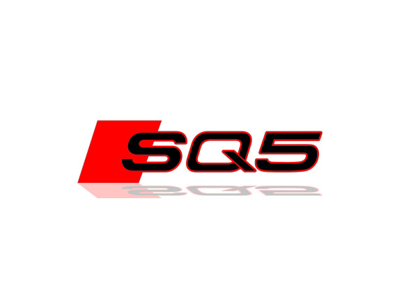 Rear Badge with logo Audi SQ5 (type 1) - (MIXT design)