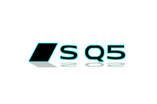 Rear Badge with logo Audi SQ5 (type 2) - (MIXT design)
