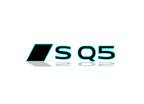 Rear Badge with logo Audi SQ5 (type 2) - (MIXT design)