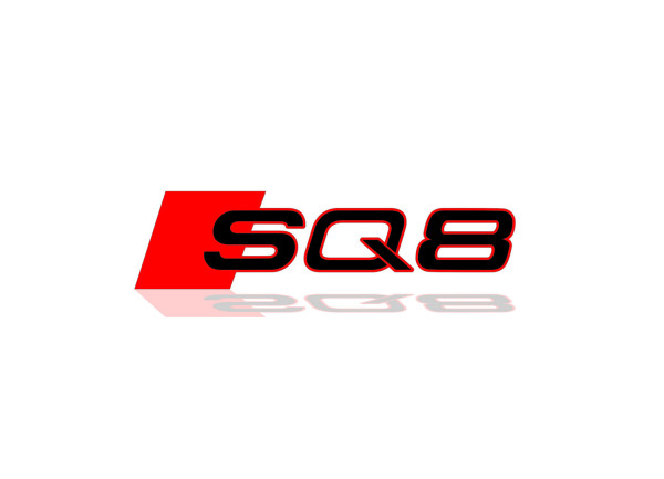 Rear Badge with logo Audi SQ8 (type 1) - (MIXT design)