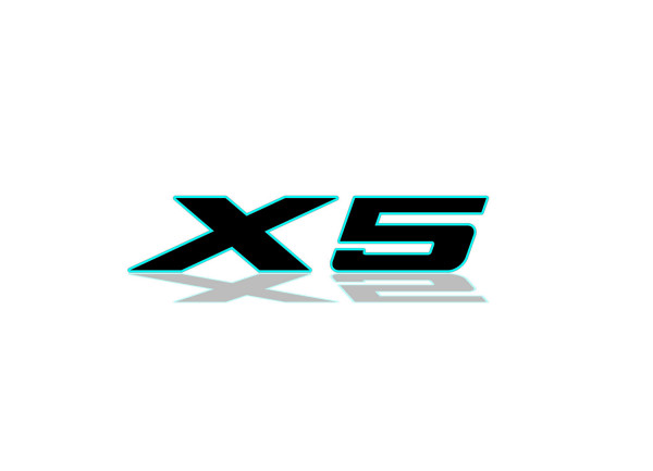 Rear Badge with logo BMW X5 F15 G05 - (MIXT design)