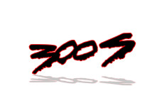 Rear Badge with logo 300S type 2 - (MIXT design)