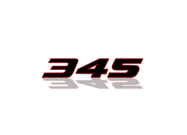 Rear Badge with logo 345 type 1 - (MIXT design)