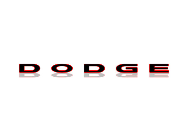 Rear Badge with logo Dodge (letters) for Challenger - (MIXT design)