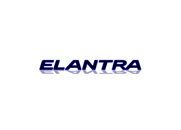 Rear Badge with logo Hyundai Elantra VI AD 2016-2019 - (MIXT design)