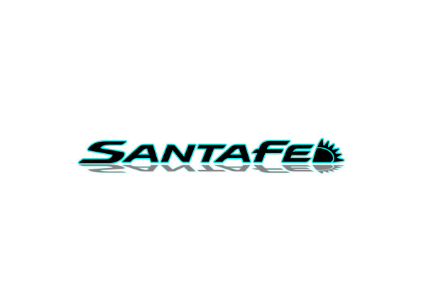 Rear Badge with logo Hyundai SantaFe III 2012-2019 - (MIXT design)