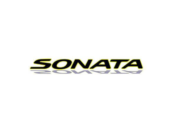 Rear Badge with logo Hyundai Sonata VII LF 2014-2017 - (MIXT design)