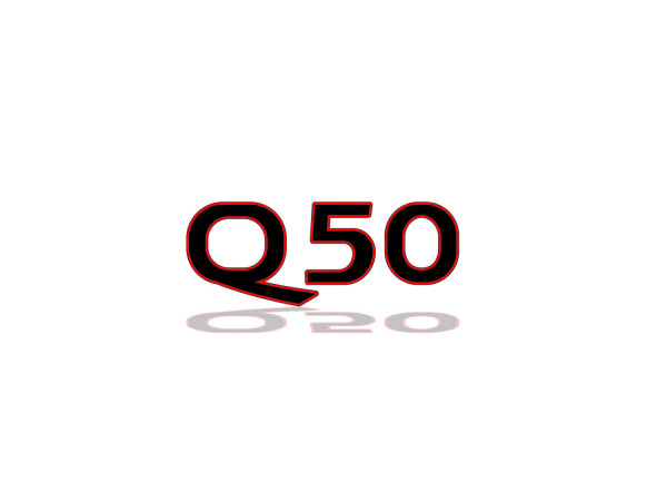 Rear Badge with logo Infiniti Q50 2013+ - (MIXT design)