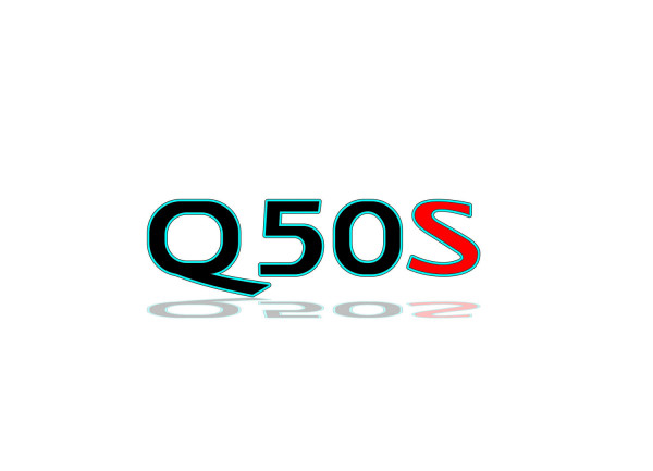 Rear Badge with logo Infiniti Q50S 2013+ - (MIXT design)