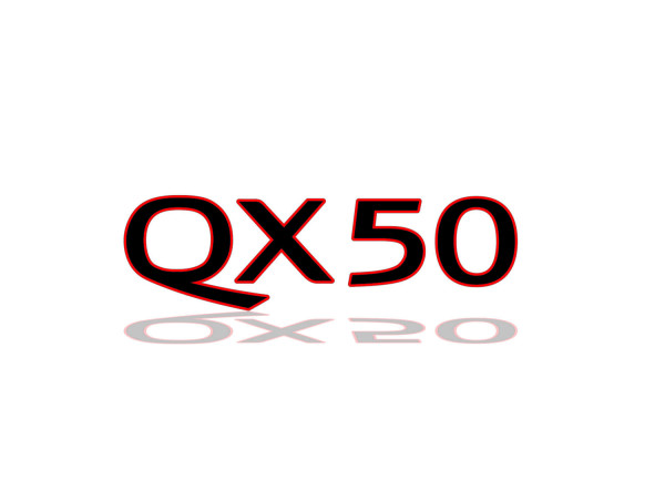 Rear Badge with logo QX50 - (MIXT design)