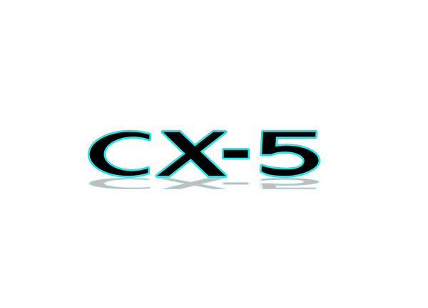 Rear Badge with logo Mazda CX-5 II 2017-2025 - (MIXT design)