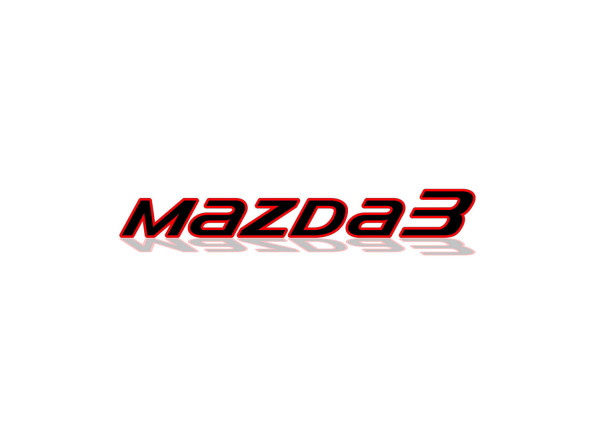 Rear Badge with logo Mazda 3 III 2013-2019 - (MIXT design)