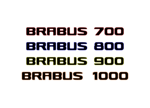 Rear Badge with logo Brabus 700, 800, 900, 1000 - (MIXT design)