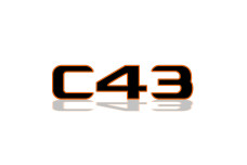 Rear Badge with logo C43 - (MIXT design) Rear Badge with logo C43 - (MIXT design)