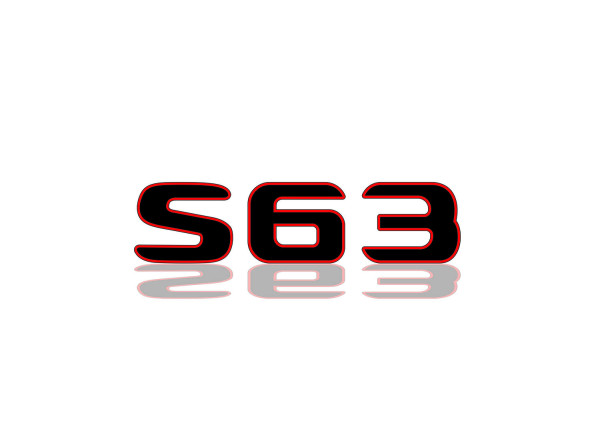 Rear Badge with logo S63 - (MIXT design)