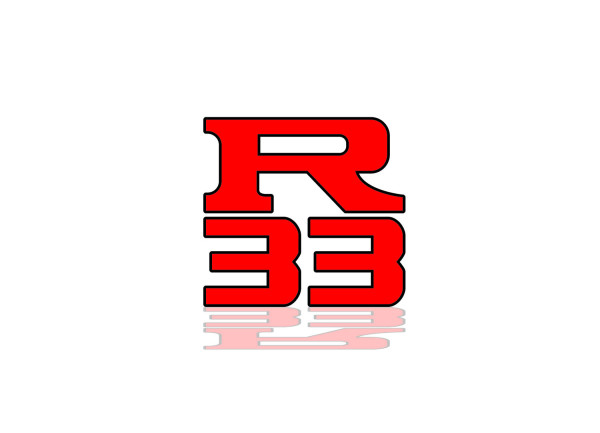 Rear Badge with logo Skyline R33 - (MIXT design)