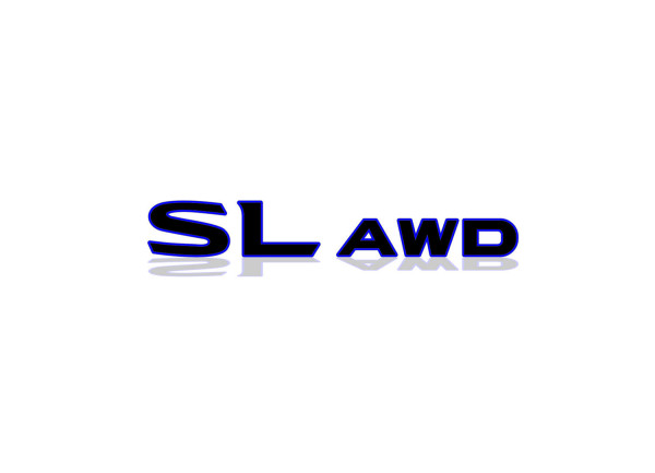 Rear Badge with logo SL awd - (MIXT design) Rear Badge with logo SL awd - (MIXT design)
