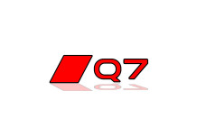 Rear Badge with logo Audi Q7 (type 2) - (MIXT design)