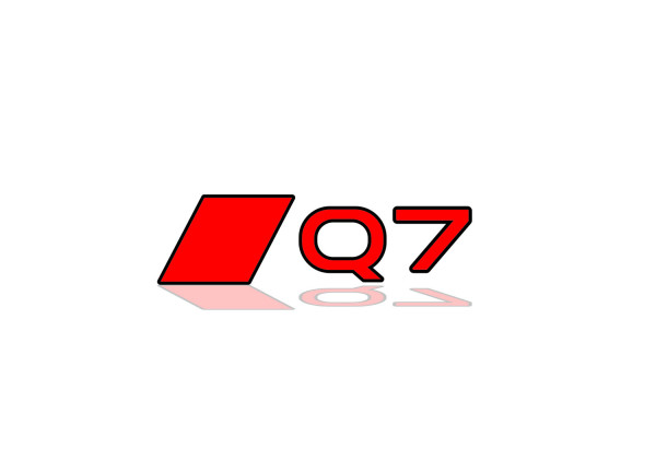 Rear Badge with logo Audi Q7 (type 2) - (MIXT design)