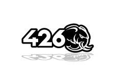 Rear Badge with logo 426 Hellephant for Dodge Challenger (BIG size)