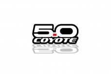 Rear Badge with logo 5.0 Coyote for Mustang (type 2)