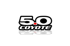 Rear Badge with logo 5.0 Coyote for Mustang (type 1)
