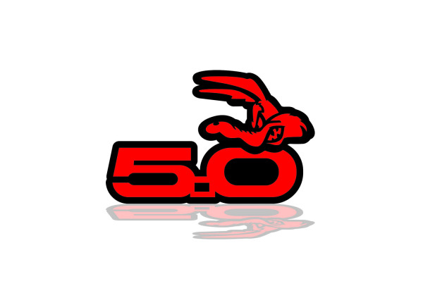 Rear Badge with logo 5.0 Coyote for Mustang (type 4)