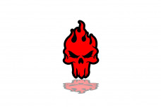 Rear Badge with logo Skull (type 1) Rear Badge with logo Skull (type 1)