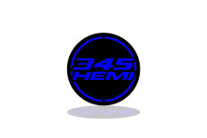 Grill badge with logo 345HEMI (type 3)