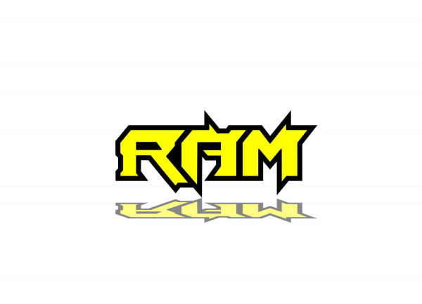Grill badge with logo Ram