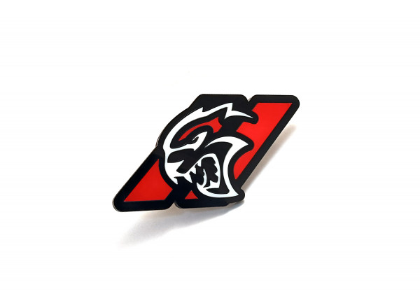 Grill badge with logo Hellcat + logo Dodge