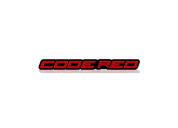 Grill badge with logo Code Red (type 2)