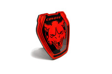 Grill badge with logo Mustang Dark Coyote (type 1)