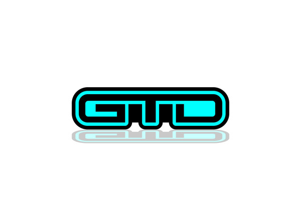 Grill badge with logo GTD (type 2)
