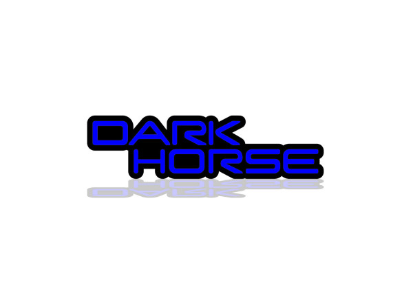 Grill badge with logo Mustang Dark Horse (type 2)