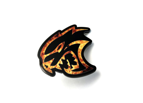 Grill badge with logo Hellcat - (type Fire)