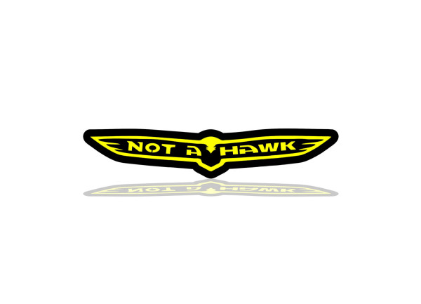 Grill badge with logo Not a Hawk Grill badge with logo Not a Hawk