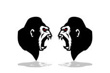 Badges for fenders with logo Gorilla