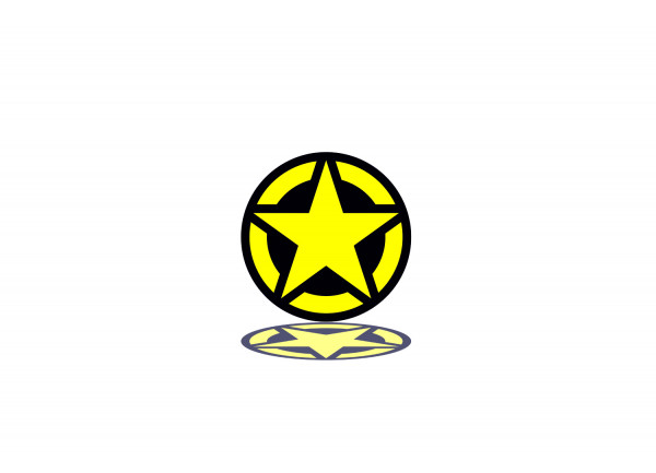 Grill badge with logo Star US Army