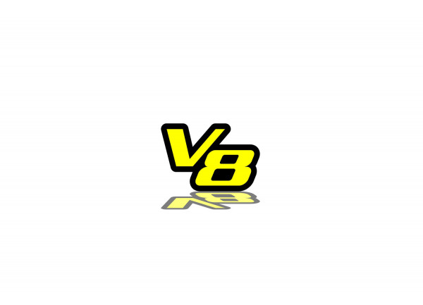 Grill badge with logo V8