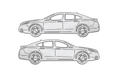 Car mat badge for Acura TL IV 2009-2014