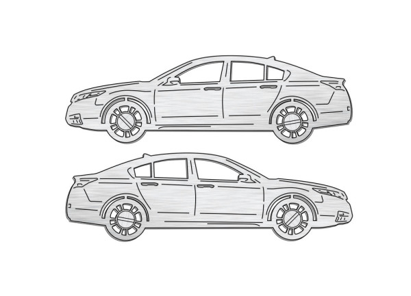 Car mat badge for Acura TL IV 2009-2014