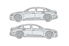 Car mat badge for Audi A6 C8 2018+