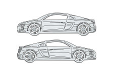 Car mat badge for Audi R8 II 2015+