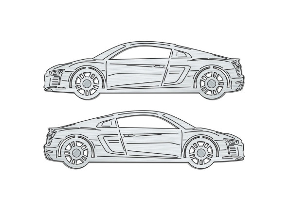 Car mat badge for Audi R8 II 2015+