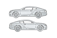 Car mat badge for Bentley Continental GT I 2003-2011