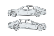 Car mat badge for Bentley Continental Flying Spur III 2019+